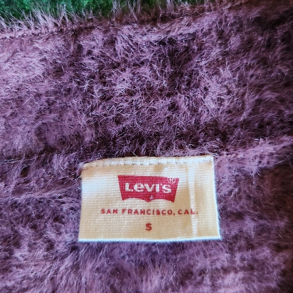 Levi's Gallery Cardigan Fuzz Sweater Women Size Small - Picture 3 of 8